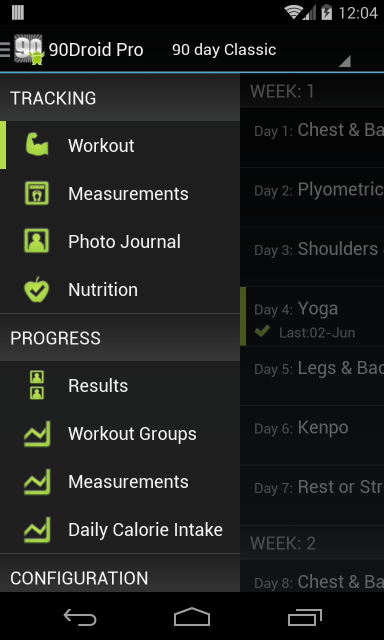 Fit XT Pro (90Droid) Screen 1