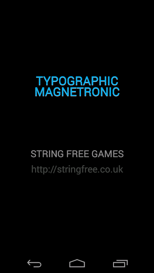 Android application Magnetronic Typographic screenshort