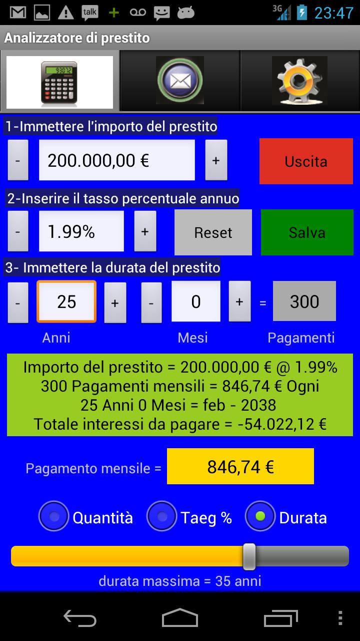 Android application Loan Analyzer screenshort