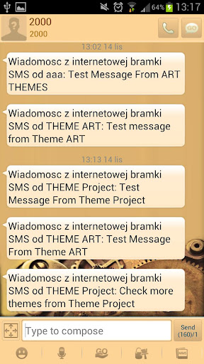 【免費通訊App】GO SMS PRO THEME Vintage Gears-APP點子