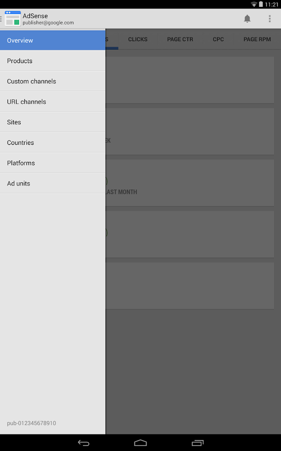 Google AdSense - screenshot
