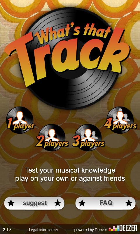 Android application Whats That Track ? screenshort