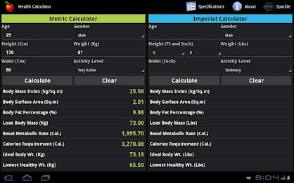 Health Calculator Tablet poster 1