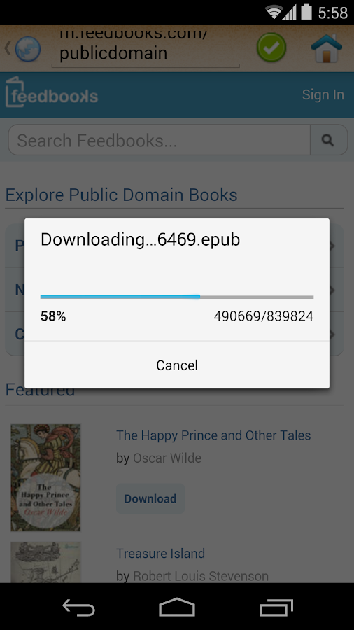    ePub Reader for Android- screenshot  