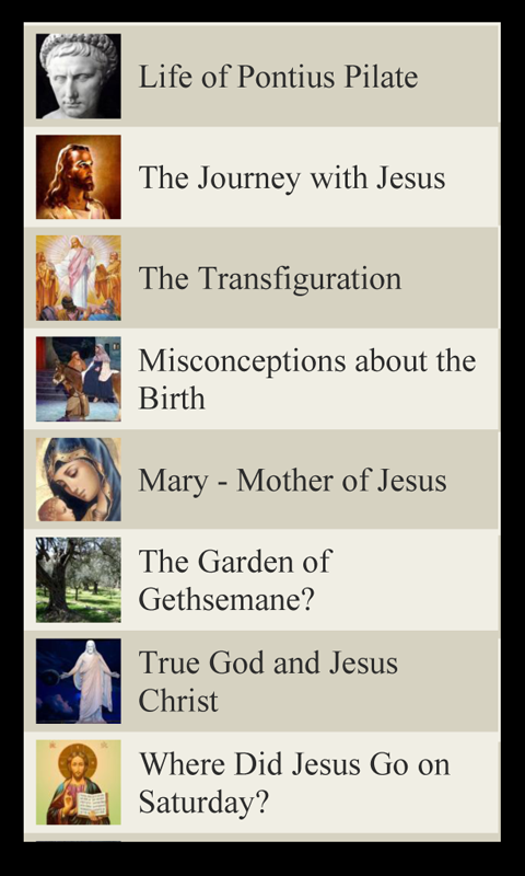 Bible Lists- The Life of Jesus Screen 3