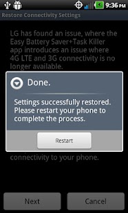 Restore Connectivity Settings Screenshots 1