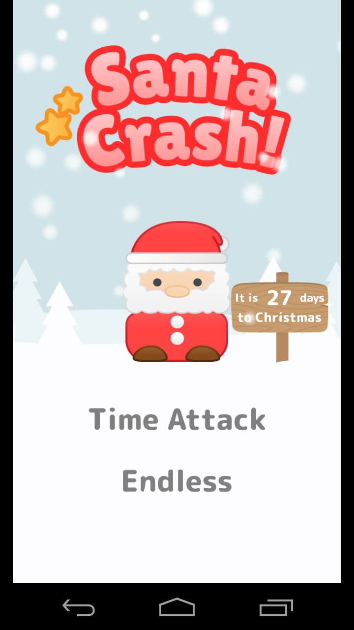 Santa Crash! Screen 1
