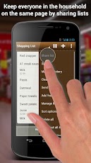 screenshot of Out of Milk Shopping List