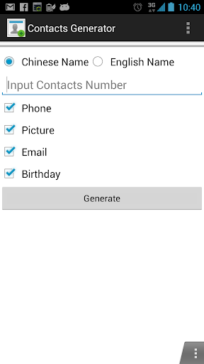 Contacts Generator