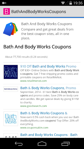 Coupons for Bath Body Works