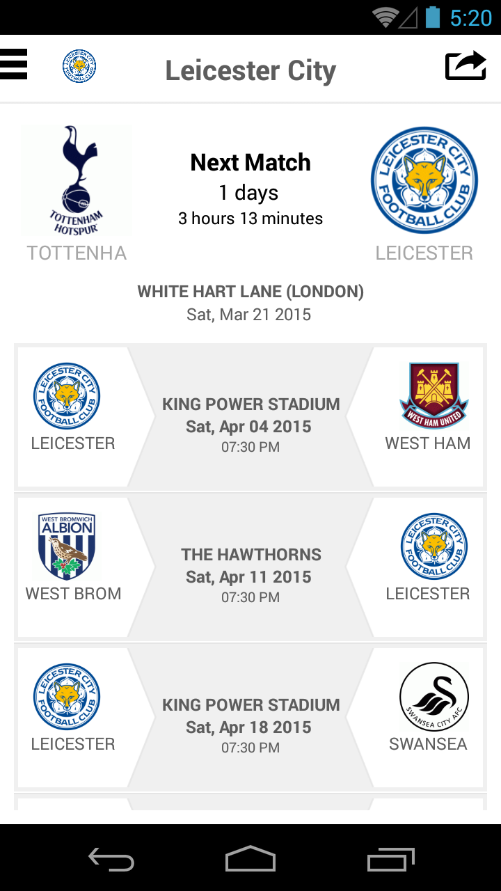 Leicester City Screen 2