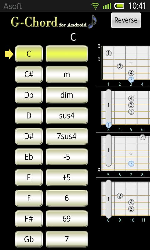 Android application GChord (No Ads) screenshort