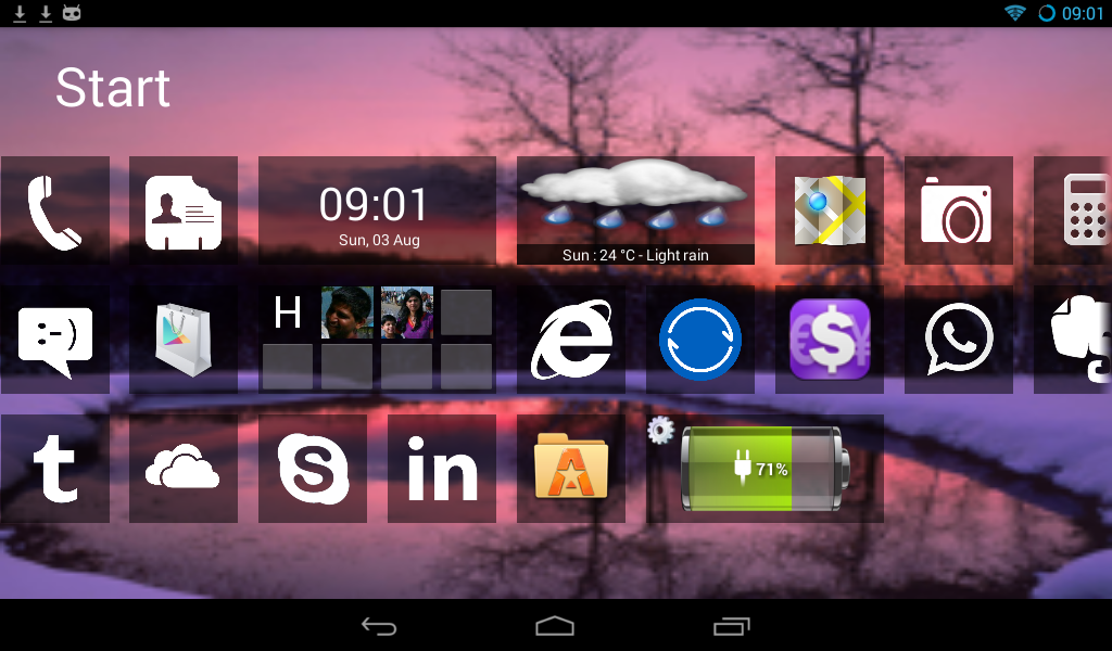 Home8+ like Windows 8 Launcher - screenshot