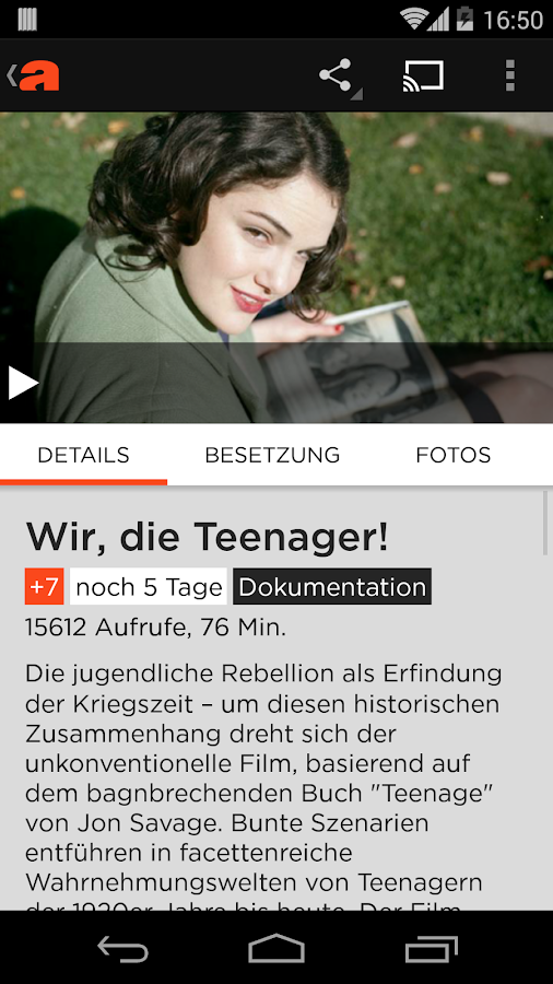 Arte+7 Verpasste Sendungen