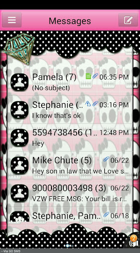 SkullBling2 GO SMS THEME