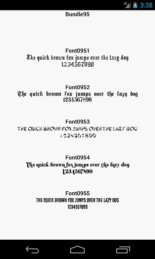 Fonts for FlipFont 95