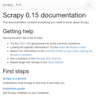 python scrapy doc Screenshots 0