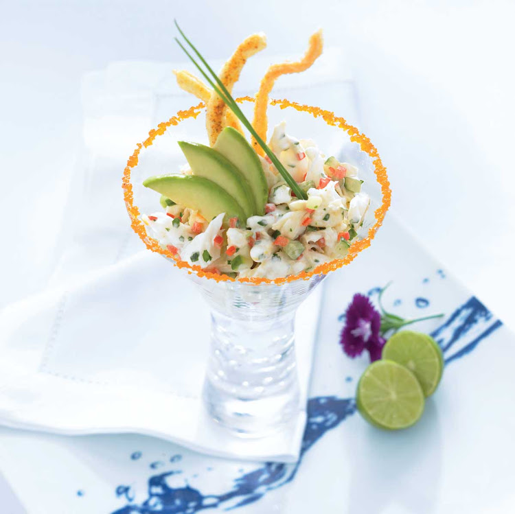 You'll appreciate the Celebrity Cruises chefs' creative touches to classic dishes like this Lump Crab Martini entree. Find it in Blu.
