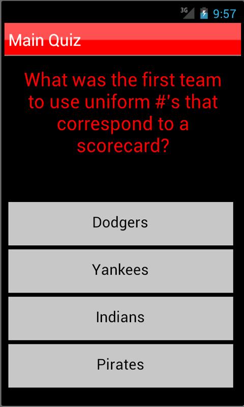 Baseball Trivia HD Screen 2