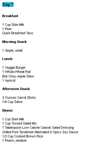 3 Day Cardiac Diet Calories