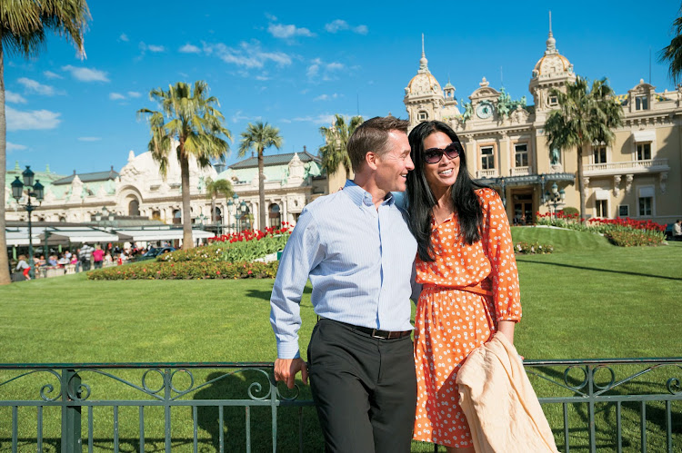 Stop by the Grand Casino in Monte Carlo for a memorable port visit during a cruise aboard Tere Moana.