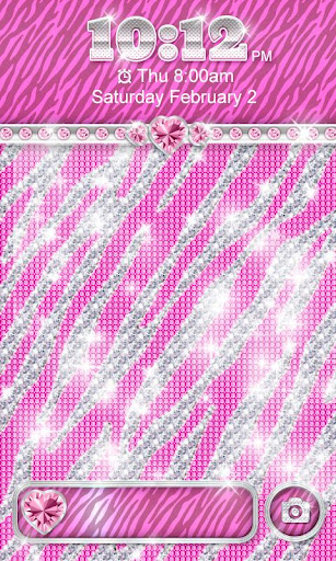 ☀Bling☀Theme Pink Zebra Locker