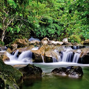 Waterfall by Bastian M - Landscapes Waterscapes