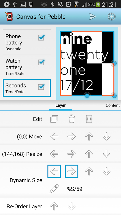 Canvas for Pebble - screenshot