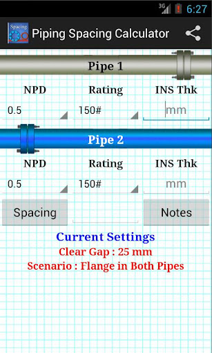 Piping Spacing Calculator