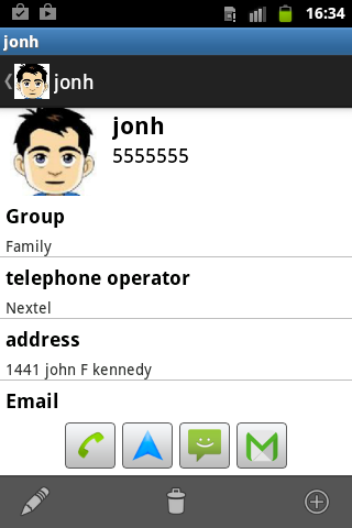 Phonebook Screen 3