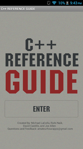 C++ Reference Guide