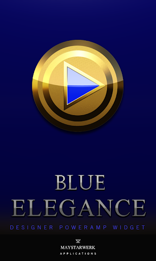 Poweramp Widget Blue Elegance