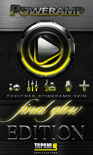 Poweramp skin Yellow Glow