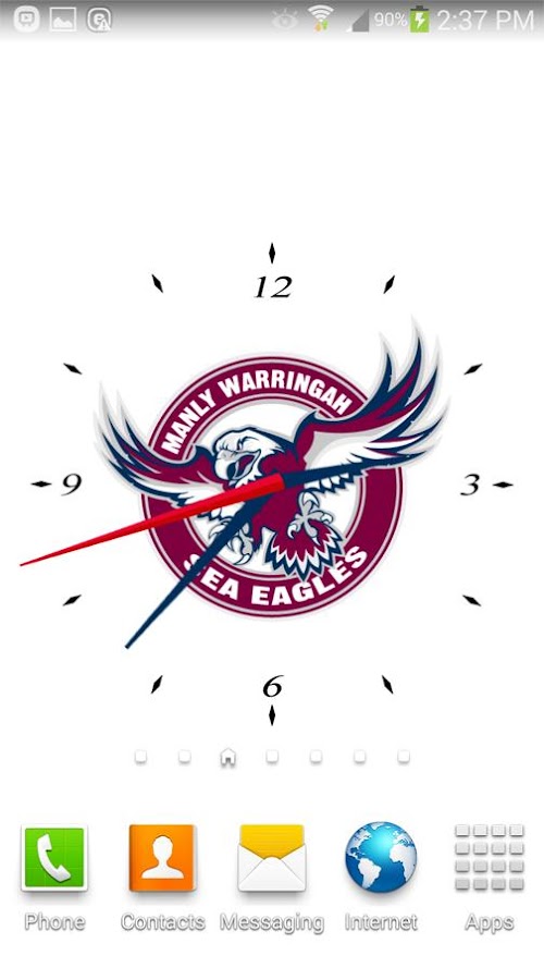 Android application Manly Sea Eagles Analog Clock screenshort