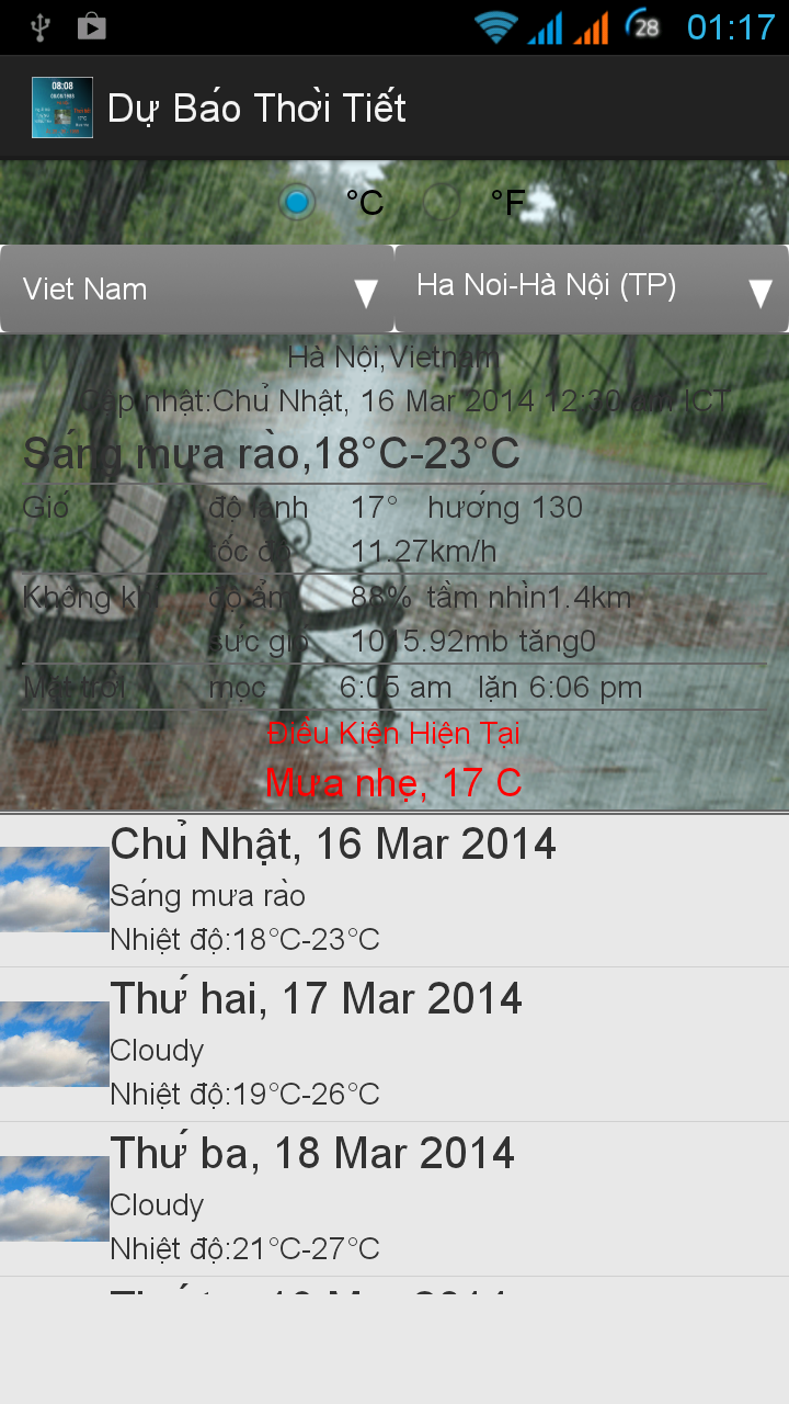 Du Bao Thoi Tiet Screen 2