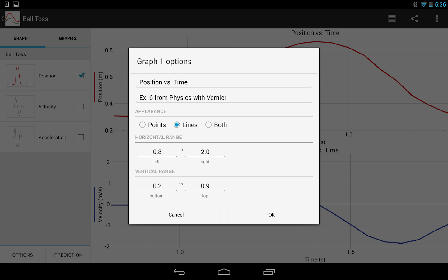 Vernier Graphical Analysis Android Apps on Google Play