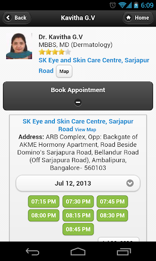 Dr Kavitha G.V appointments