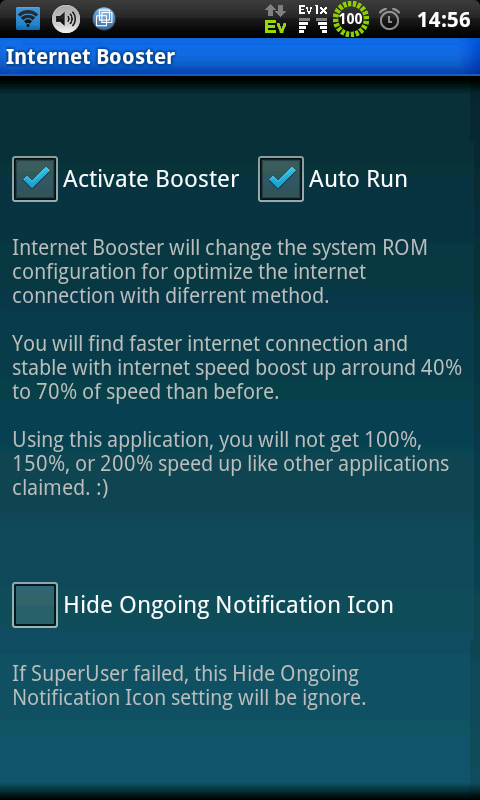 Internet Booster (root) - screenshot
