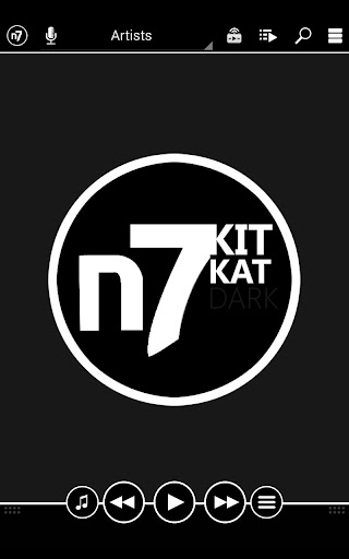 【免費個人化App】KitKat Dark - N7Player Skin-APP點子