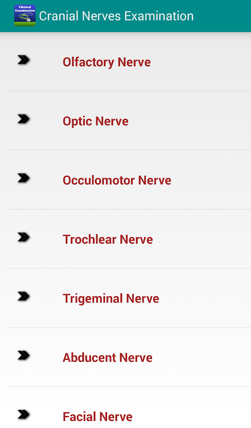 Android application Neurological Examination screenshort