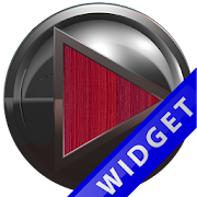 Poweramp Widget Red Wood Metal