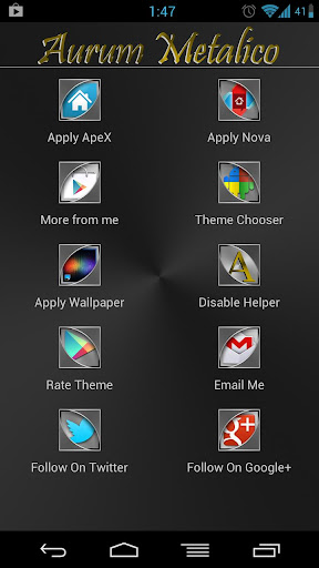 Aurum Metalico Launcher Theme