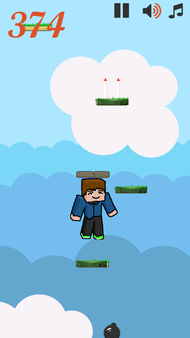 Jump Steeve minecraft style Screen 1