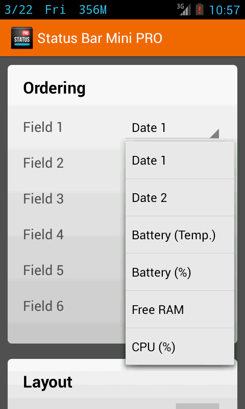 Status Bar Mini PRO - screenshot