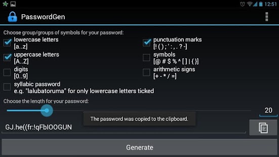 Lastest PasswordGen APK