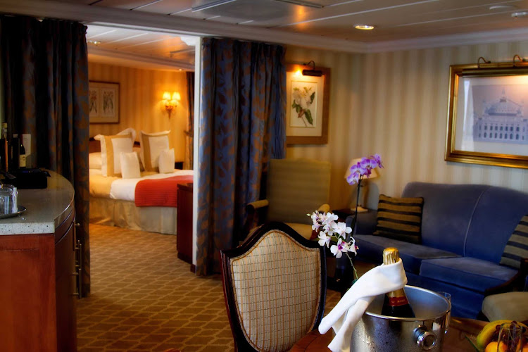 Get comfy in a roomy, well-appointed sitting room when you sail with Azamara.