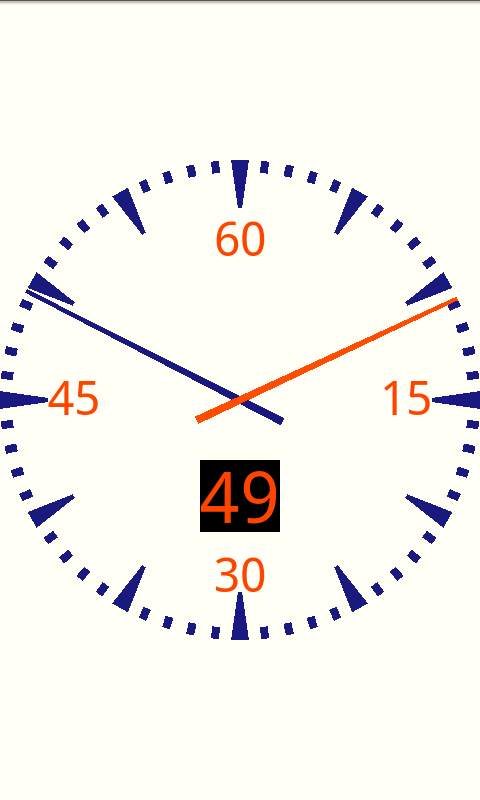 Android application Pace Clock screenshort