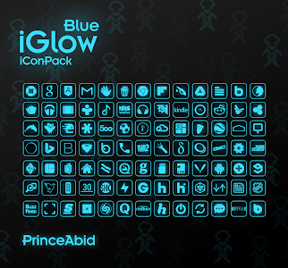 Screenshot iGlow Blue Icon Pack v1.0.1