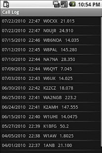 Amateur Radio Call Log