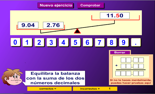 Suma números decimales